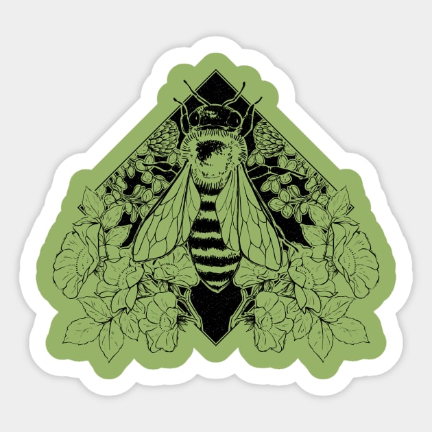 Honeybee Sticker by Fez Inkwright